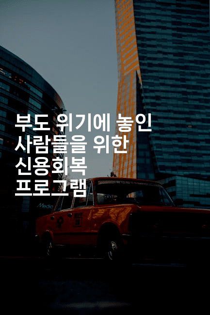 부도 위기에 놓인 사람들을 위한 신용회복 프로그램-애니멀리